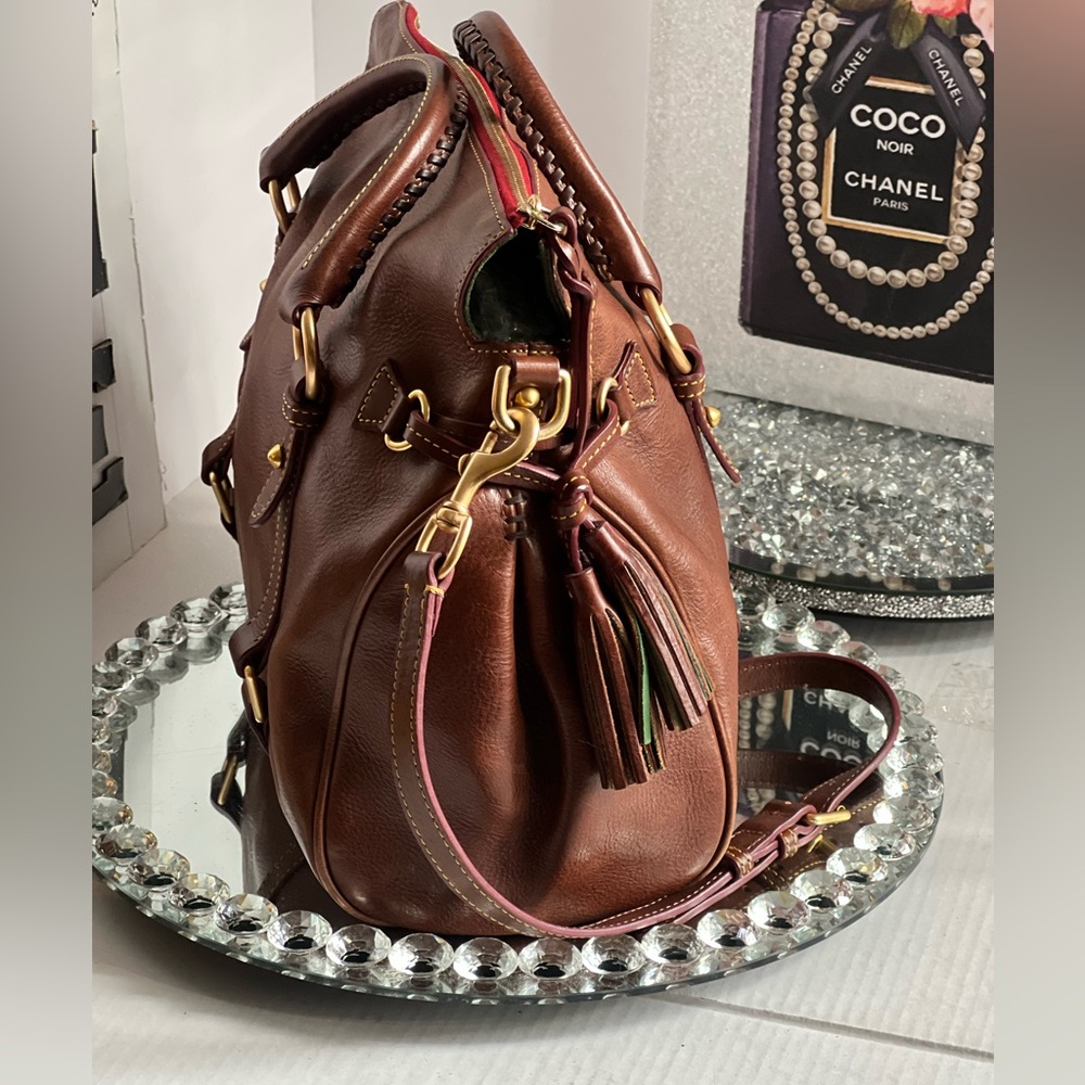 Dooney & Bourke florentina Italian Vacchetta leather handbag or crossbody - Picture 15 of 15